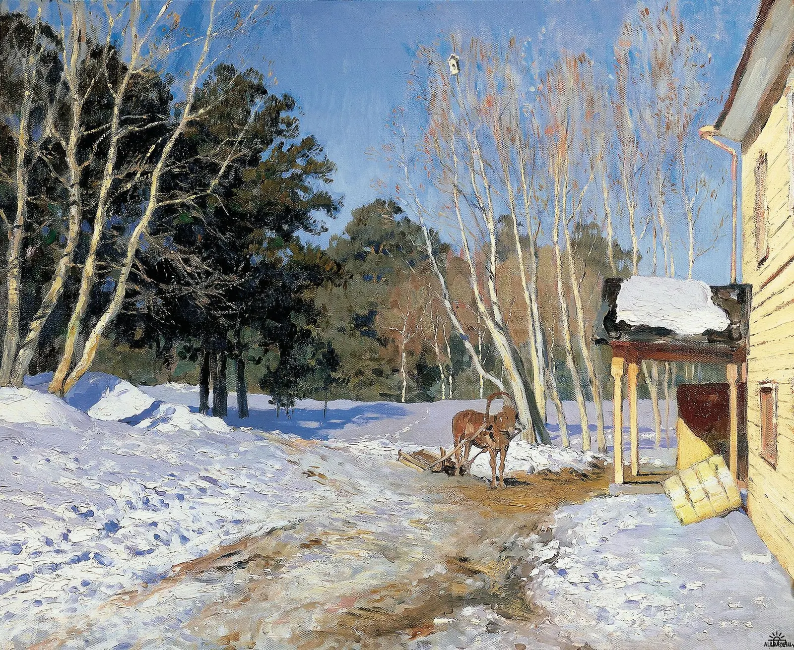 Исаак Левитан. Март. 1895. Холст, масло, 60 × 75 см. Государственная Третьяковская галерея. Фото: Wikimedia Commons