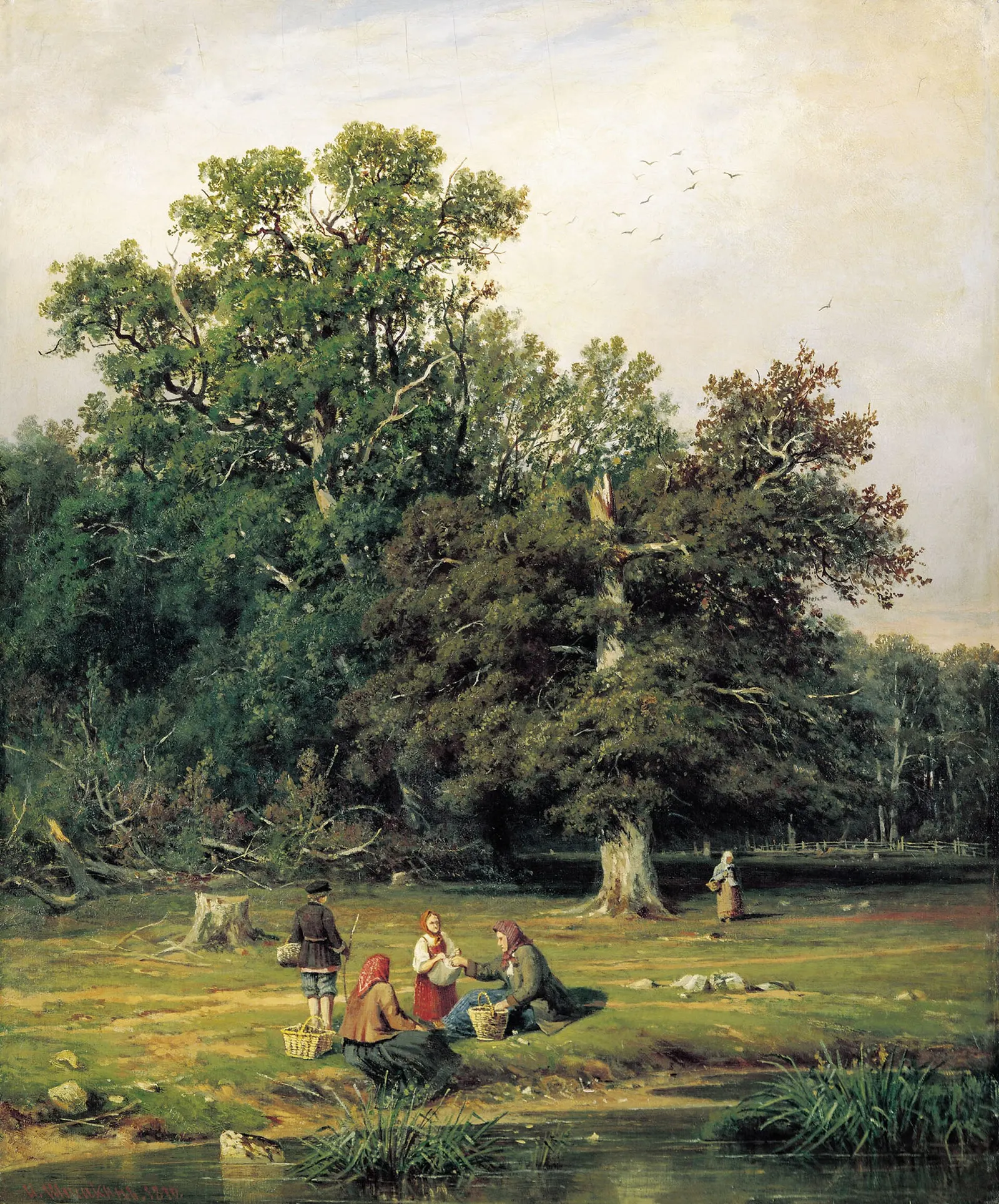 Иван Шишкин. За грибами. 1870. Холст, масло, 66,5 × 55,5 см. Государственный Русский музей