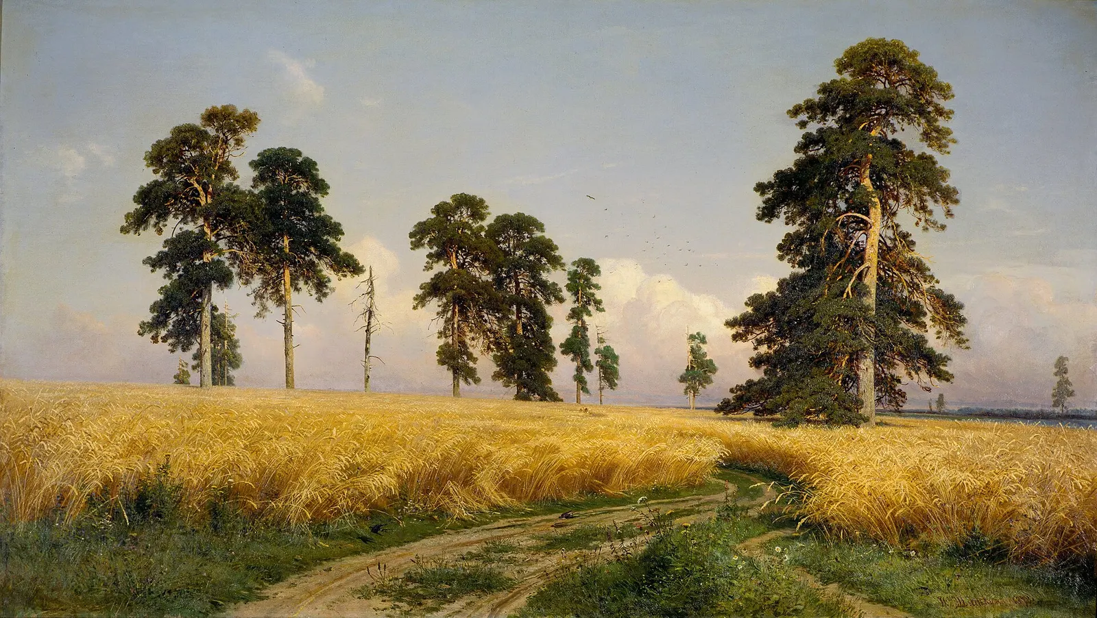 Иван Шишкин. Рожь. 1878. Холст, масло, 107 × 187 см. Государственная Третьяковская галерея