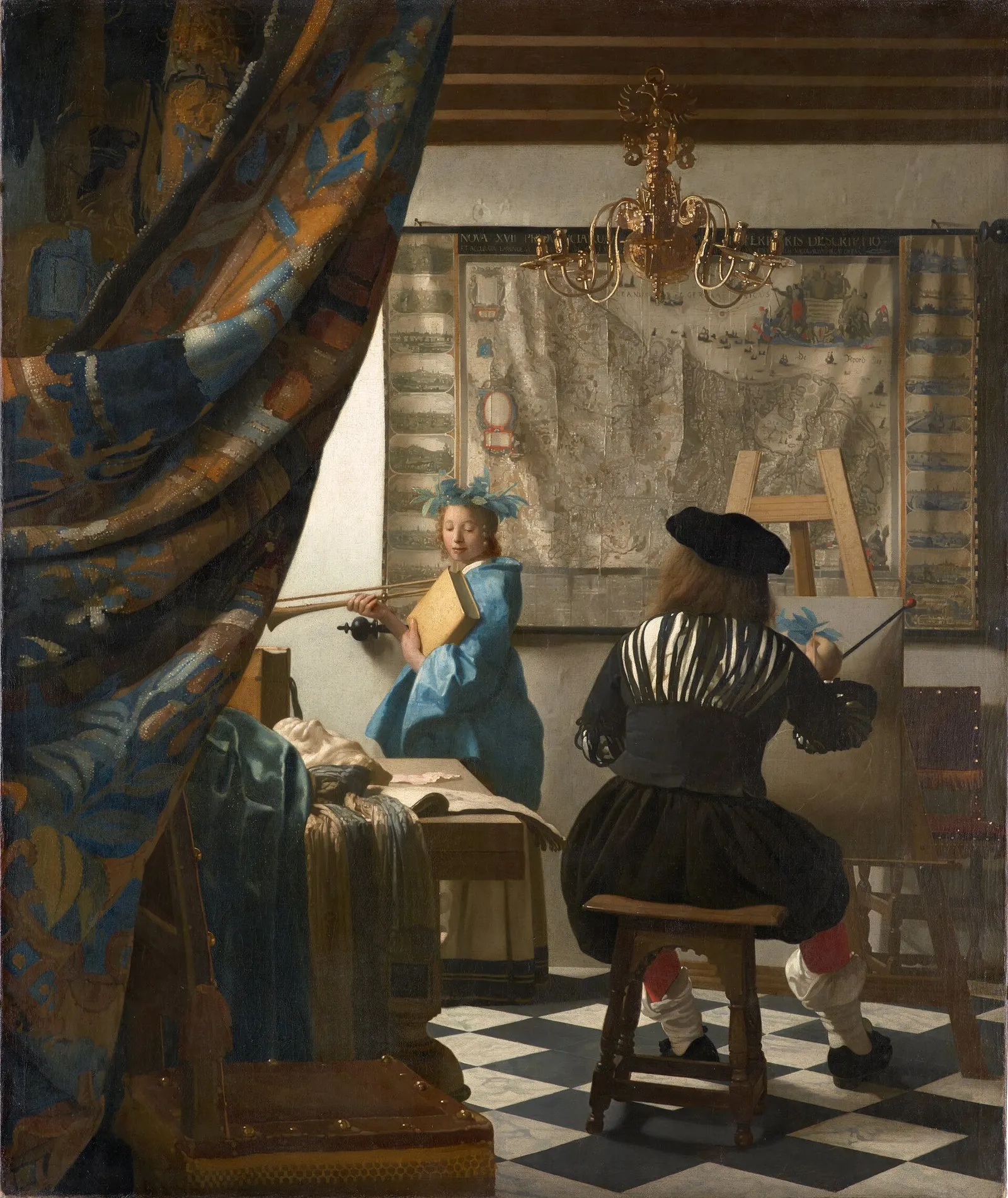 Ян Вермеер. Аллегория живописи. Около 1666–1668. Холст, масло, 120 × 100 см. Музей истории искусств, Вена