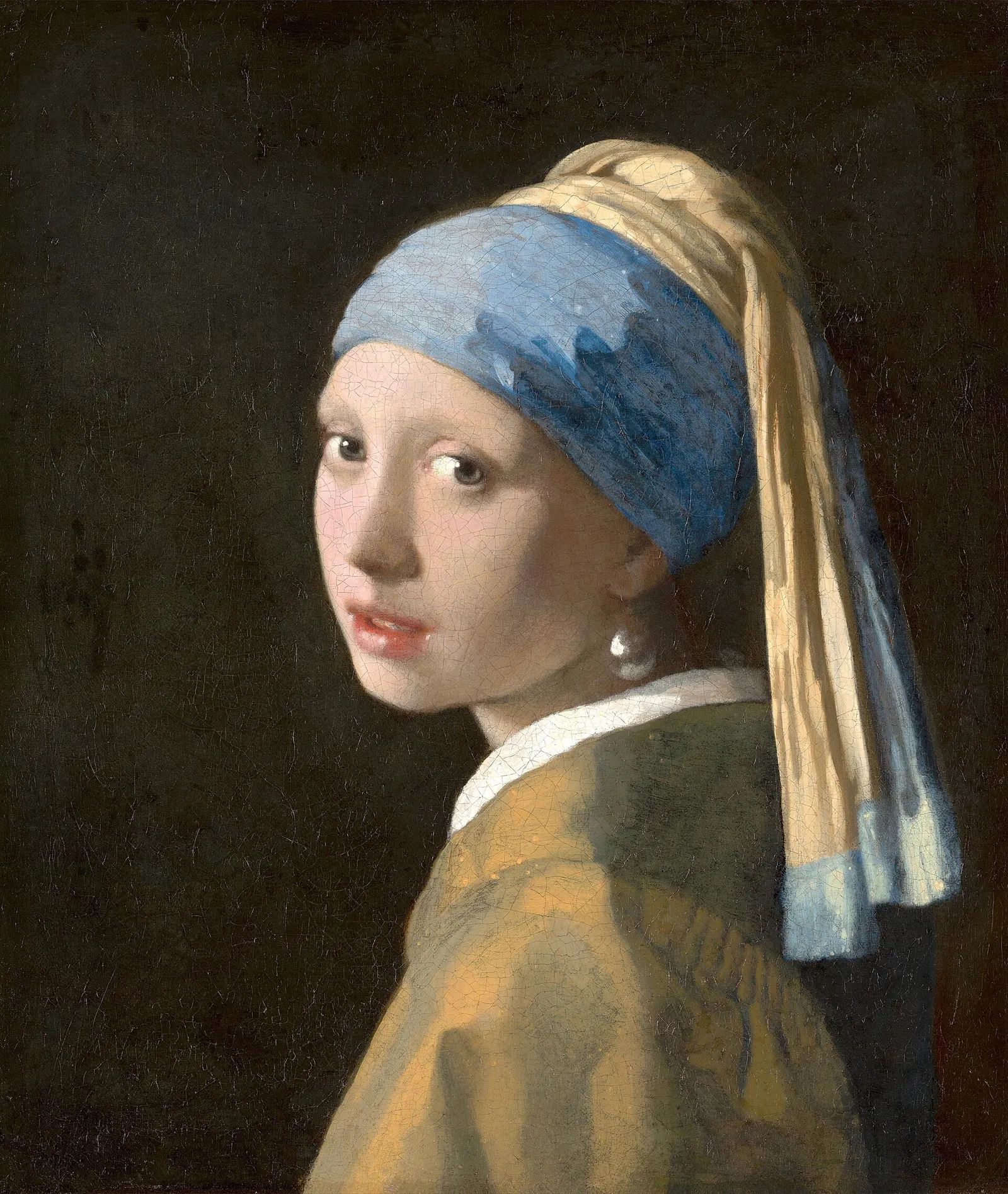 Ян Вермеер. Девушка с жемчужной серёжкой. Около 1665. Холст, масло, 44,5 × 39 см. Маурицхёйс, Гаага. Глубокий синий цвет тюрбана построен прозрачными слоями ультрамарина